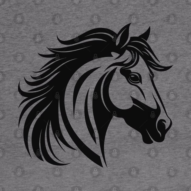 Horse head t-shirt by ArtvectorDSGN